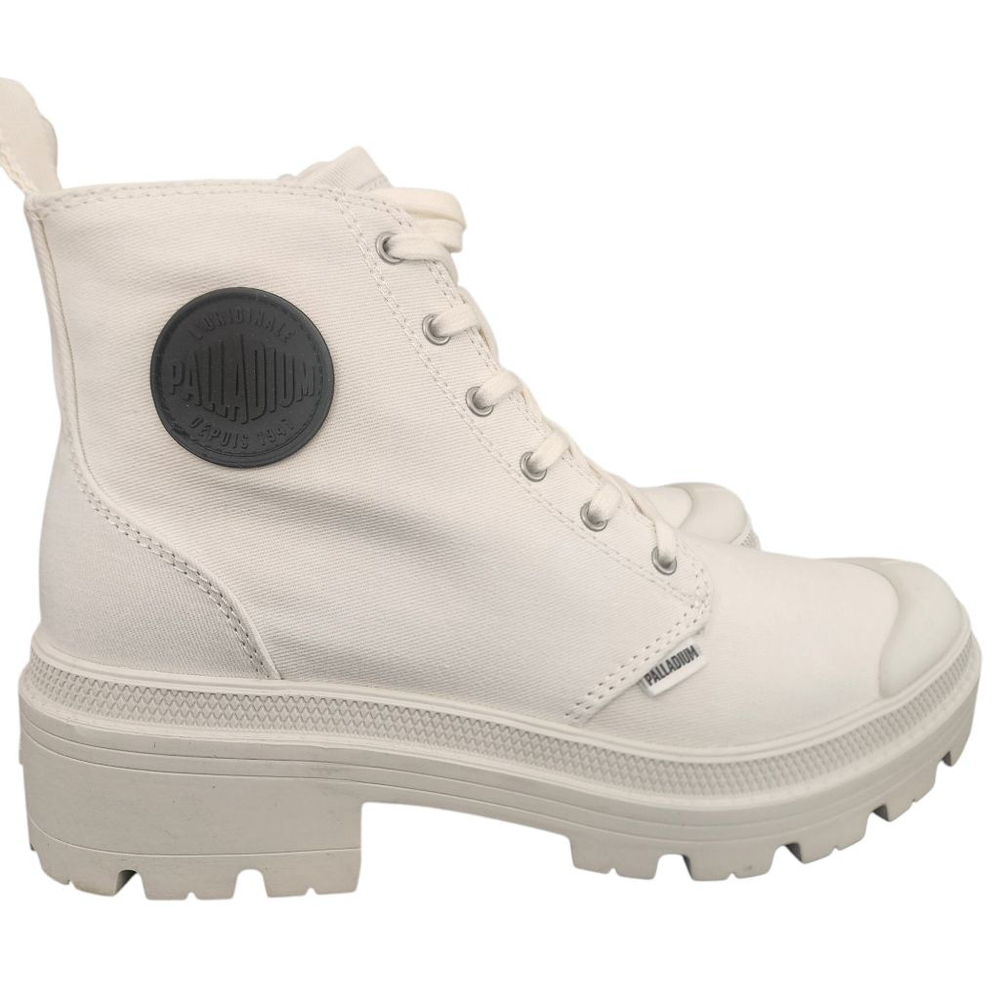 Palladium Size 8 Women's Pallabase Twill High Top Sneakers Star White New. - Picture 6 of 8